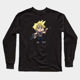 Chibi Cloud Kawaii Final Fantasy 7 Cloud Strife Long Sleeve T-Shirt